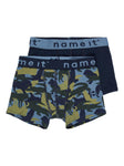 Name it - 2 donkerblauwe boxershorts (met wilde dieren)