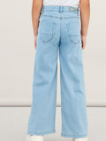 Name it - Lichtblauwe wijde broek