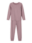 Name it - Lila pyjama met witte stippen