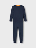 Name it - Donkerblauwe pyjama met basketprint