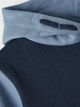 Name it - Colorblock hoodie met lichtblauwe kap