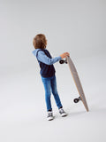Name it - Colorblock hoodie met lichtblauwe kap