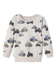 Name it - Beige sweater met tractors