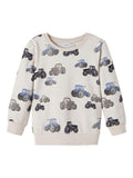 Name it - Beige sweater met tractors
