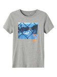 Name it - Grijs T-shirt met foto opdruk