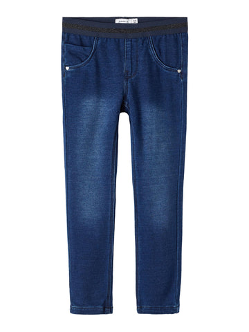 Name it - Donkerblauwe stoffen jeansbroek