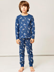 Name it - Donkerblauwe pyjama met raketten