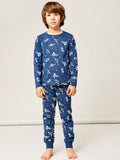 Name it - Donkerblauwe pyjama met raketten