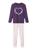 Name it - Paarse pyjama met hart