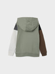 Name it - Hoodie in colorblock (Groen-/grijstinten)