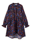Name it - Donkerblauwe bloemenjurk