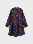 Name it - Donkerblauwe bloemenjurk