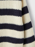 Name it - Beige/donkerblauw gestreepte trui