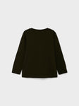 Name it - Kaki T-shirt met lange mouwen met hert