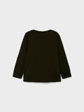 Name it - Kaki T-shirt met lange mouwen met hert