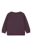 Name it - Bordeaux sweater met witte bloemetjes