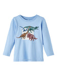 Name it - Lichtblauwe T-shirt met lange mouwen