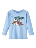 Name it - Lichtblauwe T-shirt met lange mouwen