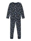 Name it - Donkerblauwe pyjama met ruimteprint