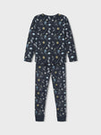 Name it - Donkerblauwe pyjama met ruimteprint