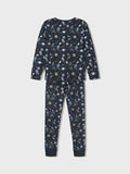 Name it - Donkerblauwe pyjama met ruimteprint