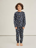 Name it - Donkerblauwe pyjama met ruimteprint