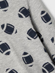 Name it - Donkerblauwe pyjama met rugbyballen