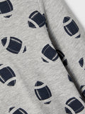 Name it - Donkerblauwe pyjama met rugbyballen