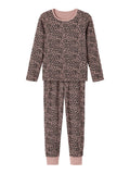 Name it - Donkerroze pyjama met panterprint