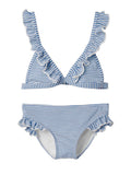 Name it - Blauw/wit gestreepte bikini
