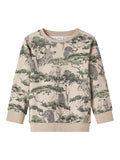 Name it - Beige sweater met jungle print