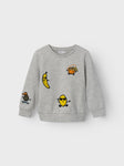 Name it - Lichtgrijze sweater met stoere fruitsoorten