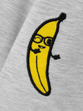 Name it - Lichtgrijze sweater met stoere fruitsoorten