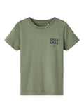 Name it - Kakigroene T-shirt 'smile'