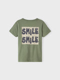 Name it - Kakigroene T-shirt 'smile'