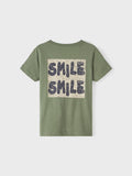 Name it - Kakigroene T-shirt 'smile'