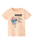 Name it - Zalmkleurige T-shirt met een ijsje