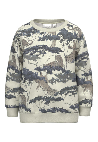 Name it - Grijze sweater met jungle print