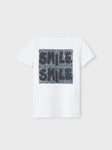 Name it - Witte T-shirt 'smile'