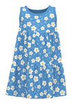 Name it - Blauwe jurk met bloemenprint
