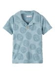 Name it - Blauw T-shirt met smileys