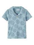 Name it - Blauw T-shirt met smileys