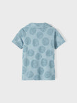 Name it - Blauw T-shirt met smileys