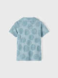 Name it - Blauw T-shirt met smileys