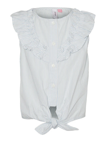 Vero Moda - Lichtblauw/wit gestreepte blouse