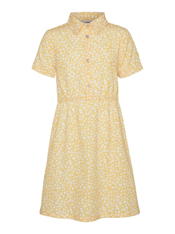 Vero Moda - Gele jurk met bloemenprint