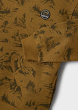 Mayoral - Okerkleurige geprinte hoodie