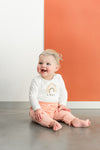 Bess - Witte T-shirt met lange mouwen met regenboog