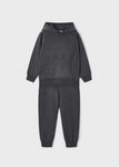 Mayoral - Set donkergrijze hoodie met joggingbroek