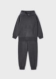 Mayoral - Set donkergrijze hoodie met joggingbroek